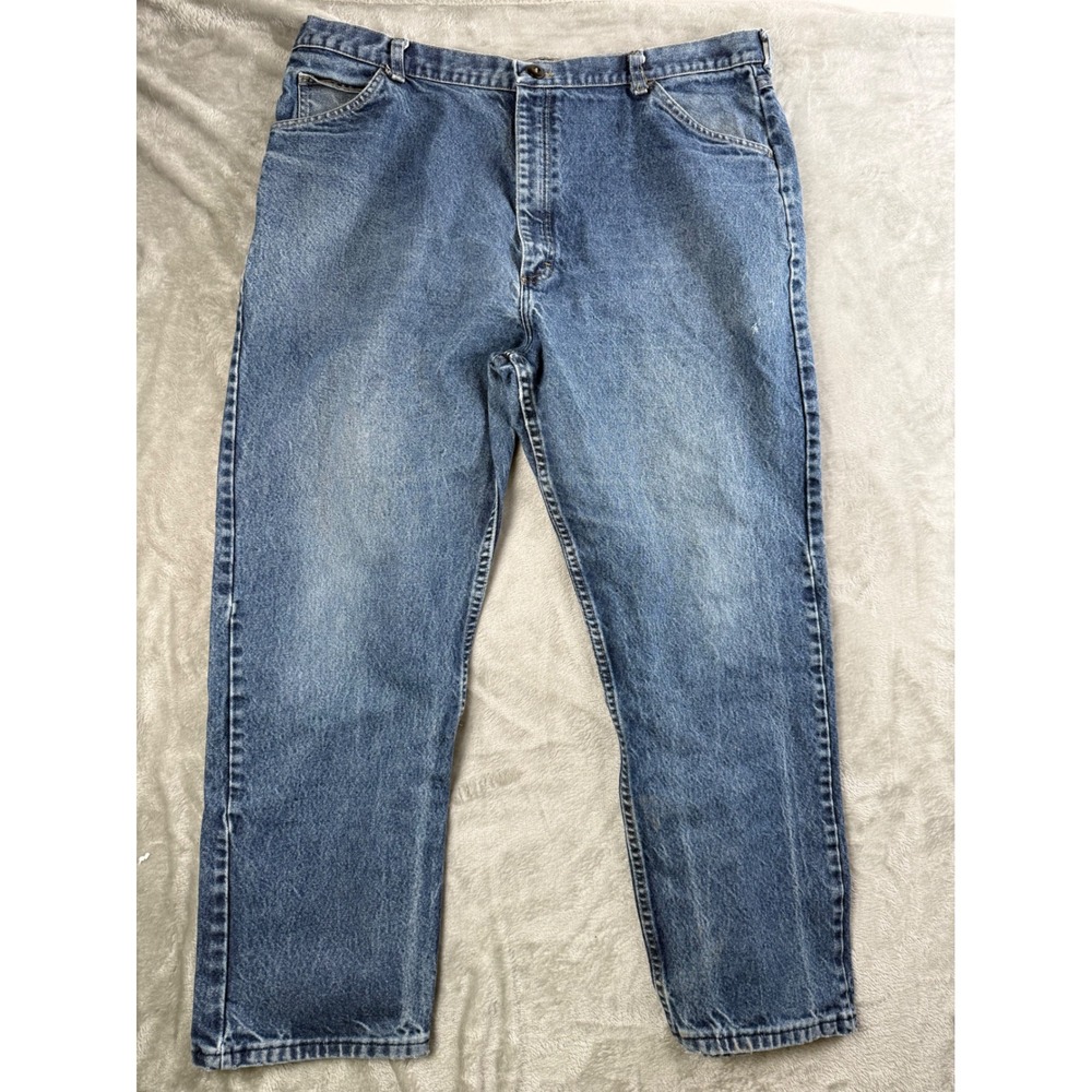 Bulwark FR Jeans Mens 42x30 Flame Resistant Work Denim Pants Distressed Made USA